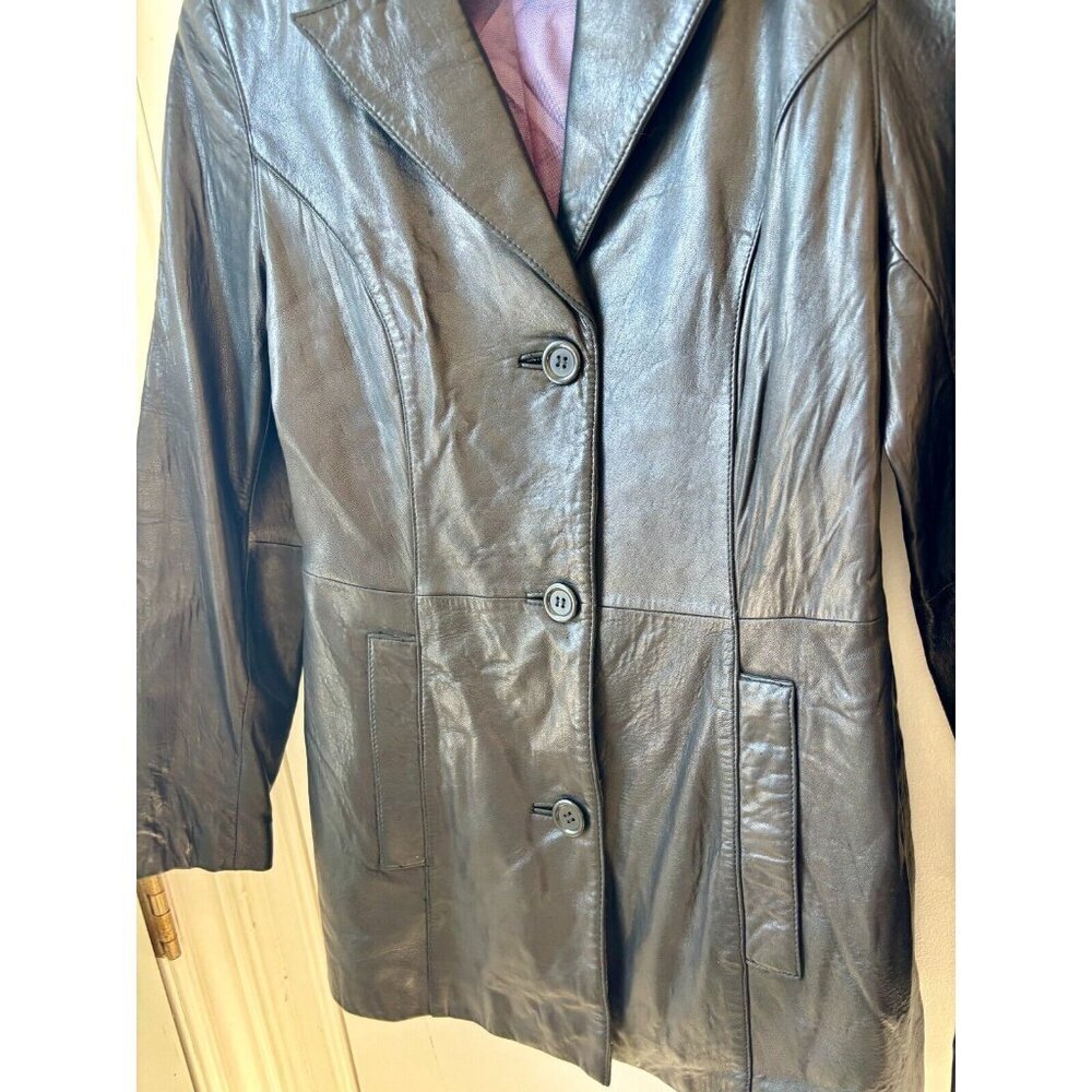 Beyond Sport California Women's Black Leather Jacket Size M​
